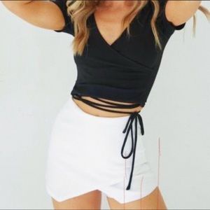 Envelope Skorts (White + Blush)